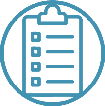 an icon denoting organization and staying on schedule